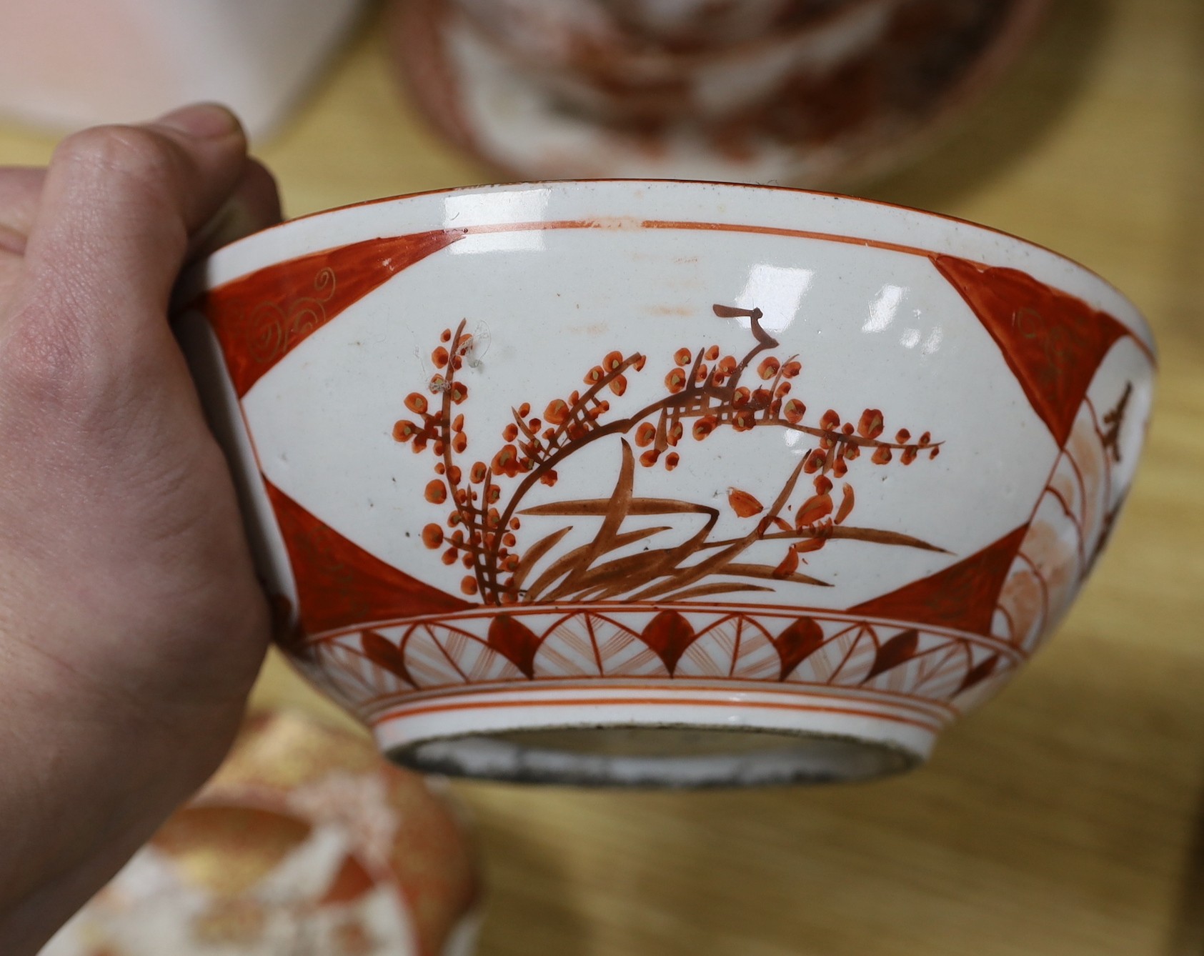 Seven Chinese / Satsuma items, tallest 18cms high